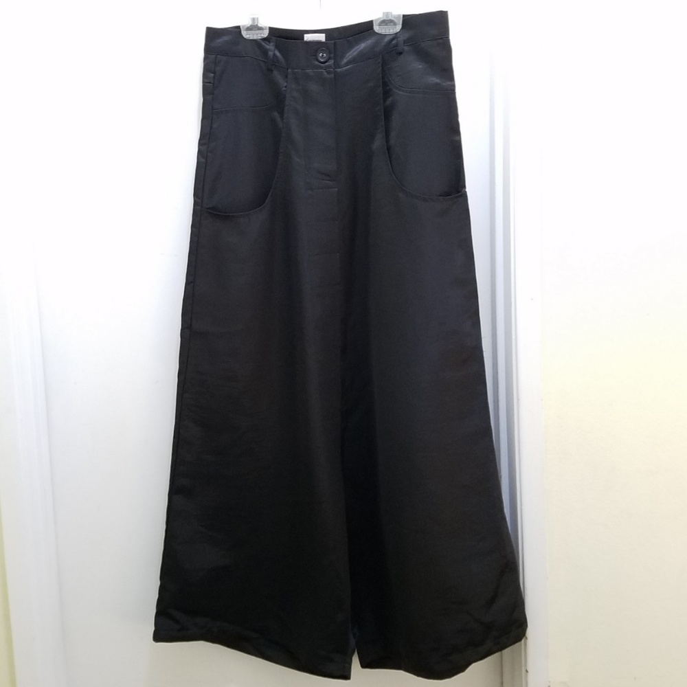 Ateliers Rare Toggery Black Satiny Flare Pnt/Skrt